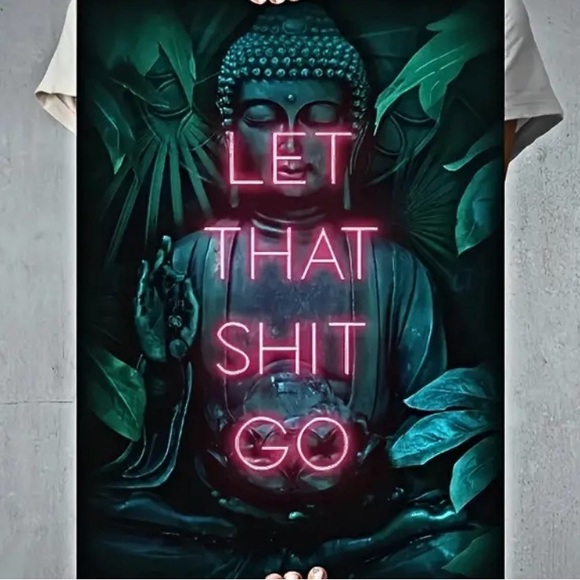 1 pc neon Buddha yoga zen poster without frame (NWT) 15.7 in x 23.6 in… - Picture 3 of 7